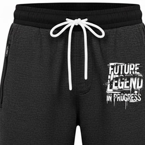 Shorts décontractés unis de qualité supérieure 240 GSM 100% coton style minimaliste avec logo personnalisé pour homme – Idéal pour le quotidien - Product Image 5