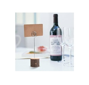 Wood <b>Place</b> Numbers <b>Card</b> Holder With Metal Wire Stands Rustic <b>Table</b> Number Display 10Pcs Set For Wedding Party Decor - Product Image 2