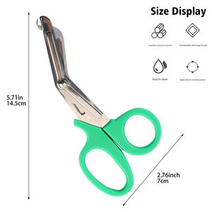 Ciseaux de soins infirmiers avec porte-badge rétractable, ciseaux de sécurité en acier inoxydable pour traumatismes, ciseaux à pansements ANAAIF ENTERPRISES - Product Image 2