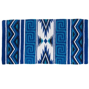 Tapis de selle à motifs pour l'équitation, couverture tressée pour chevaux, tapis d'entraînement pour l'écurie, selle en cuir pour le barrel, fabrication en gros - Product Image 3