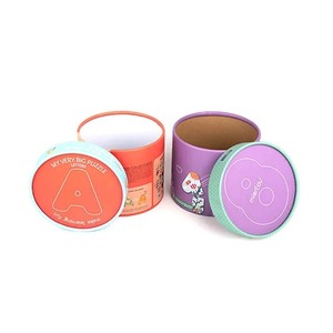 Emballage personnalisé en tube de papier pour puzzles, impression personnalisée avec couvercles en carton/tôle, boîtes cylindriques rondes biodégradables - Product Image 2