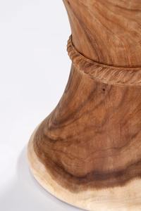 Tabouret Minimaliste en Bois Massif avec Corps Creux Unique et Grain de Bois Naturel – Siège Moderne pour la Maison, les Cafés et les Projets d'Intérieur - Product Image 5