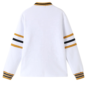 เสื้อคาร์ดิแกนขนแกะแบบวาร์ซิตี้ลายสก็อตสำหรับฤดูหนาว พร้อมงานปักไหมเชนีลล์ สีสันปรับแต่งได้ ติดกระดุมด้านหน้า แขนยาว - Product Image 6