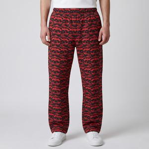 New Design High Quality Custom Designs All Over Printed Polyester Mesh Double Layer Sweatpants Unisex Custom Logo Sweatpants - Product Image 4