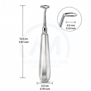 อุปกรณ์ถอนฟันสแตนเลสสตีล Al Mida Healthcare AMHC-R-161 ได้รับการรับรองมาตรฐาน CE เครื่องมือถอนฟันแบบแมนนวล Cryer Root - Product Image 2