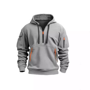 Sudadera con Capucha y Cremallera para Hombre, Talla Europea, Primavera-Otoño, Multibolsillos, Estilo Deportivo, Venta al Por Mayor para Comercio Exterior Transfronterizo - Product Image 6