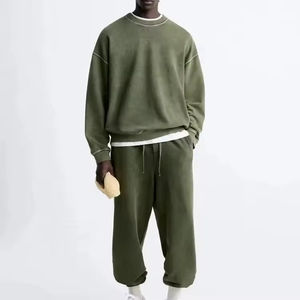 Sweat-shirts pour hommes en coton 100% à col rond, effet délavé, en molleton épais, pour l'hiver, personnalisables, imprimés, unis, de créateur, vente en gros - Product Image 6