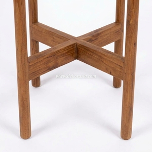Vase en bois Vas-Wooden pour fleurs, emballé en carton, décoration intérieure 30x30x63cm pour jardins et intérieurs - Product Image 4