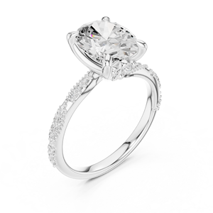 Anillo de diamante cultivado en laboratorio con corte de diseñador, oro sólido de 14K, certificado IGI, para regalo, fiesta, aniversario. - Product Image 2