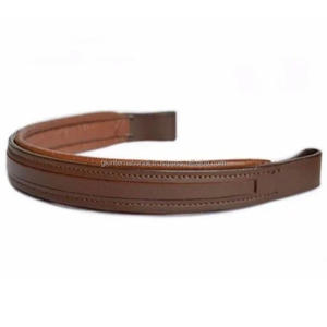 Banda para cejas de caballo de cuero de sillín grueso en todas las formas de la mejor calidad, tamaños personalizados con relleno suave de vaca, banda para cejas de brida cosida - Product Image 6
