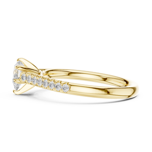 Anillo de Compromiso Personalizado con Diamante Cultivado en Laboratorio de Corte Pera de 0.50CT, Grado E VS, Banda de Boda de Oro Sólido de 14K, Joyería Fina para Regalo - Product Image 4