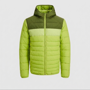 Chaqueta Acolchada de Invierno para Hombre, Corte Regular, Alta Calidad, con Capucha, Cierre de Cremallera, Impermeable, Ecológica, Resistente al Viento, Color Sólido - Product Image 5