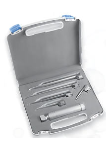 Ensemble de laryngoscope LED Miller avec 5 lames droites certifiées CE, kit d'intubation des voies respiratoires vétérinaire Debonairii DII-900084 en acier inoxydable - Product Image 2