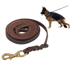 Double <b>Dog</b> <b>Leash</b> OEM Cowhide Leather Adjustable Strap Malaysia Factory Direct Custom Design for Large Medium <b>Dogs</b> Soft and Tough - Product Image 2