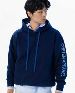 ONETEN APPAREL Sweat-shirt à capuche pour homme, imprimé lettres, manches color block, cordon de serrage, grande taille - Product Image 1