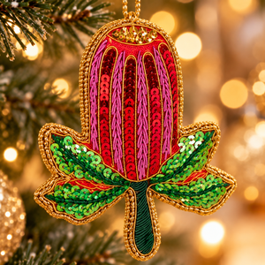 Stonecrafts International Embroidered Zardozi Hanging Ornaments Set | Beaded Bird <b>Animal</b> Floral Fabric <b>Decor</b> | Handmade Indian - Product Image 2