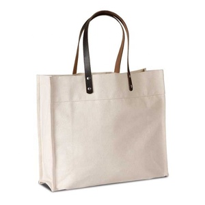 Bolso de lona Natural para mujer y niña, bolso de mano de algodón orgánico, espacioso, elegante - Product Image 1