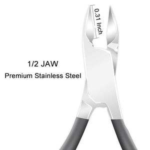 Grey Trimmer with Cuticle Pusher Cuticle Nipper Stainless Steel Cuticle Remover Cutter Clipper Durable Pedicure Manicure Tools - Product Image 5