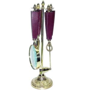 Nuevo diseño 2025 Artesanía India Ojo de cristal Venta al por mayor Aspecto vintage Metal de alta calidad Diseño antiguo Lupa Color bronce - Product Image 1