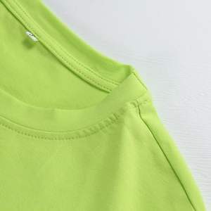 T-shirts pour femmes à manches courtes, col rond, 100% coton, tee-shirt basique, crop top uni, vêtements d'extérieur, printemps-automne pour femmes, coton uni - Product Image 4