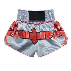 Pantalones Cortos de Boxeo Muay Thai Personalizables, Ligeros, Transpirables, 100% Poliéster, Unisex, Nueva Llegada - Product Image 3