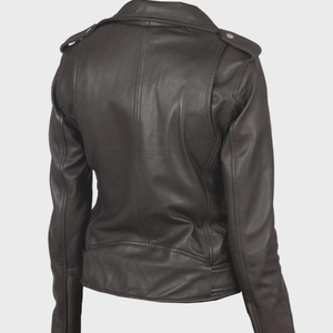 Veste en cuir véritable pour femme, vêtement d'extérieur chaud et confortable, idéal pour le temps froid - Product Image 2