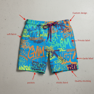 Custom Brand New <b>Men's</b> Surf Swimming Beach Board Shorts 100% Polyester Mid Drawstring Breathable Quick Dry High Quality <b>Trunk</b> - Product Image 5