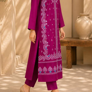 Nouvel ensemble 2 pièces pour femme en soie brute, Salwar Kameez, couleur personnalisée, élégant, qualité supérieure, Pakistan, service OEM en gros SHEEZA.D - Product Image 5