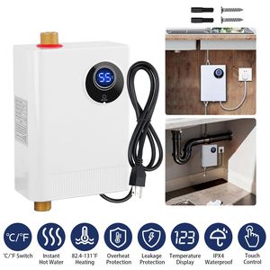 Calentador de Agua Eléctrico Instantáneo sin Tanque de 3000W con Mini Pantalla Digital para Cocina, RV, Fregadero y Baño - Product Image 1