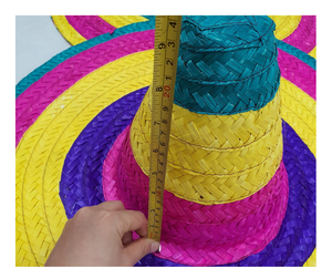 Premium Mexican <b>Straw</b> <b>Hat</b> Wide Brim Colorful Sombrero for Travel Beach Party and Decoration - Product Image 5