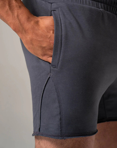 Pantalones Cortos Ligeros de Algodón para Hombre, Color Sólido, Cintura Media, con Cordón, Casuales, Transpirables, Tejido de Punto, 180 g - Product Image 4