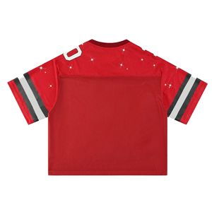 Nouvelle Arrivée Maillot de Football Américain Rétro en Maille 100% Polyester Coupe Boxy Imprimé Personnalisé avec Logo d'Équipe Anti-Transpiration - Product Image 2