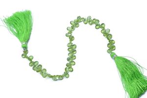 100% llegada Natural peridoto facetado forma de pera cuentas peridoto Briolette cuentas peridoto para la fabricación de joyas - Product Image 4
