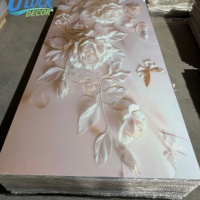 Panneau mural intérieur en PVC à texture de roche, impression haute définition, marbre 3D, ignifuge, moderne, directement de l'usine, pour usage hôtelier