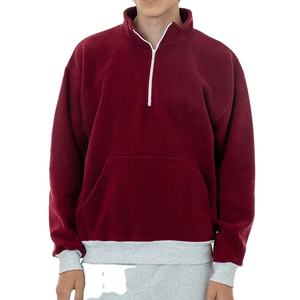 Sweat-shirt à col zippé en molleton tricoté pour homme avec logo personnalisé, qualité supérieure, polyester/coton, séchage rapide - Product Image 1