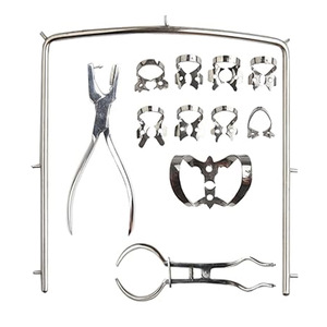 Pince à perforer le barrage en caoutchouc électrique, instrument chirurgical dentaire avec poignée ergonomique, partie du kit de barrage en caoutchouc de Metal Med Corp - Product Image 1