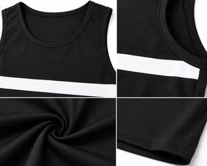<b>Top</b> Trending Custom Men's <b>Black</b> O-Neck Sleeveless <b>Tank</b> <b>Top</b> Knitted Polyester Quick Dry Sporty Fit Breathable Eco-Friendly - Product Image 3