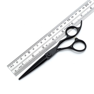 Ciseaux professionnels en acier inoxydable à haute teneur en carbone noir OEM ODM, ciseaux de coiffure, ciseaux de salon, ensemble d'équipement de barbier - Product Image 2