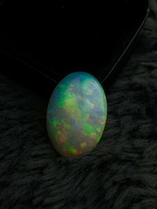 Natural Ethiopian Opal Cabochon Oval Shape Fire Opal Multi Color Flashy Loose Gemstone 7.60g No Treatments for Jewelry - Product Image 1