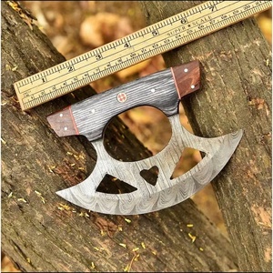 Couteau à découper en acier Damas, manche en bois, forgé à la main, ambidextre, lame de 4-5,9 pouces, style artisanal écologique, finition mate - Product Image 5