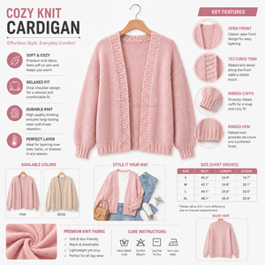 Cosh International Sorority Sisterhood Acrylic High Quality Casual Standard Button-Up Women V-neck Full Sleeve <b>Cardigan</b> <b>Sweater</b> - Product Image 6