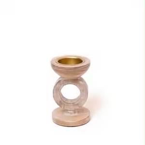 Quemador de Incienso de Madera Hecho a Mano de Lujo con Recipiente de Metal, Elegante Quemador de Fragancias para Spa, Yoga, Meditación, Decoración Moderna para el Hogar - Product Image 3