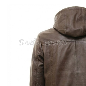 เสื้อแจ็คเก็ตหนังแท้บุขนแกะสำหรับผู้ชาย กันน้ำ ระบายอากาศได้ดี ซิปหน้า มีจำหน่าย - Product Image 6