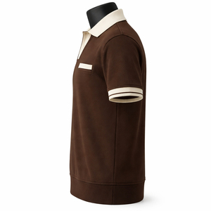 Camisa de Lona Transpirable para Hombre, Manga Corta, Tallas Grandes, con Logotipo Impreso, Estilo Urbano, Algodón y Poliéster, Servicio OEM Personalizado - Product Image 3