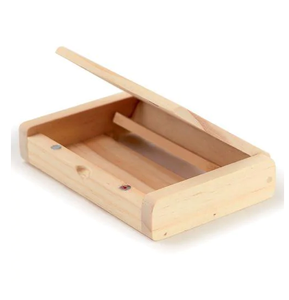 Porta Tarjetas de Visita de Madera Natural Pulida Hecho a Mano, Decoración de Escritorio para Oficina o Escuela, Artesanía Decorativa U F INTERNATIONAL Promocional - Product Image 2