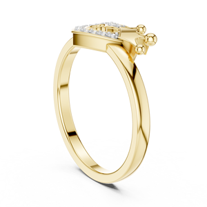 Bagues en or massif 14 carats avec diamants de laboratoire taille brillant ronde en halo, couleur DEF, pureté VVS, pour mariage romantique, bijoux fins, vente en gros OEM - Product Image 4