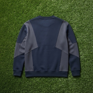 Sudadera de cuello redondo con bloques de color para hombre, estilo casual urbano, jersey de manga larga de forro polar, venta al por mayor personalizada - Product Image 5