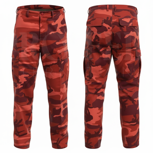 OM ODM LOW MOQ Comfortable Custom Logo <b>Camo</b> <b>Cargo</b> Pants <b>Men</b> Outdoor Work <b>Trousers</b> Multi Pocket Cotton Style Utility Pants - Product Image 3
