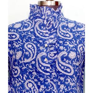 Robe longue à manches longues pour femme, en coton 100% respirant, imprimée, décontractée et de soirée, idéale pour le printemps et l'été – Vente en gros - Product Image 2