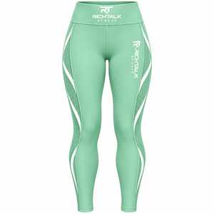 Leggings Deportivos de Cintura Alta con Paneles Laterales de Malla Azul, Compresión, Transpirables, de Secado Rápido, para Mujer, con Bolsillos - Product Image 4